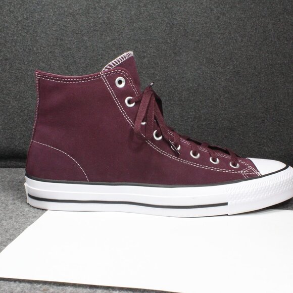 Converse CTAS Pro Hi Sneakers Canvas Deep Bordeaux Maroon Red, Mens Size 11.5 - Picture 9 of 13